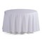 Atlas Commercial Products 108" Round Polyester Tablecloth, White PY-108R-01 - alternate 1